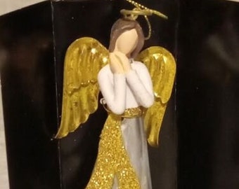 St. Nicholas Square Angel Ornament - Angel Ornament - "Friends"