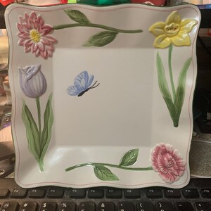 Jackel Limited Edition Flowered Plate - 7-1/4&quot; x 7-1/4&quot;