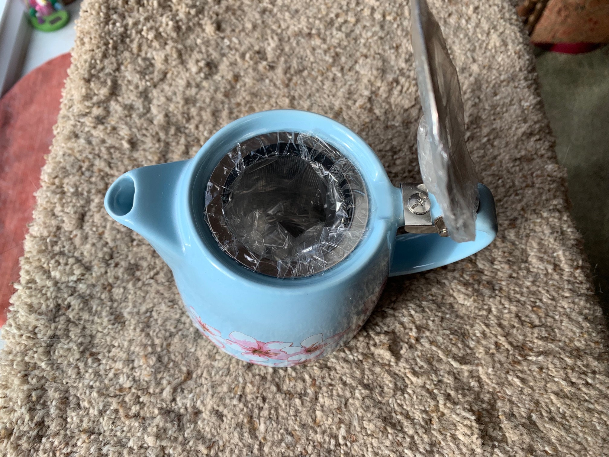 Alfred Ceramic and Stainless Steel Teapot 20 Oz. Etsy