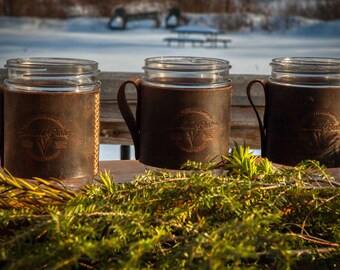 Leather Mason Jar Mug – Ellicott & Co.