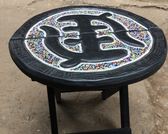 African Table | Coffee table | Adinkra Tables from Ghana | Hand carved wooden table | Home decor Vintage tables |