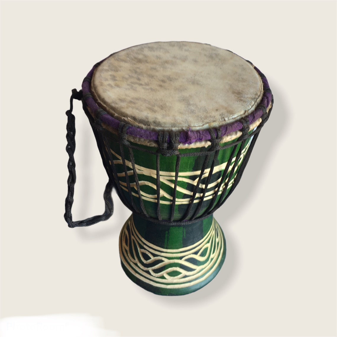 African Djembe Small Djembe Drum for Kid Green Djembe Drum Etsy UK