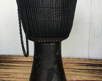 25X14” African Djembe, Large African Djembe Drum, Rhino Djembe drum, hand carved African drum, Musical Instrument,
