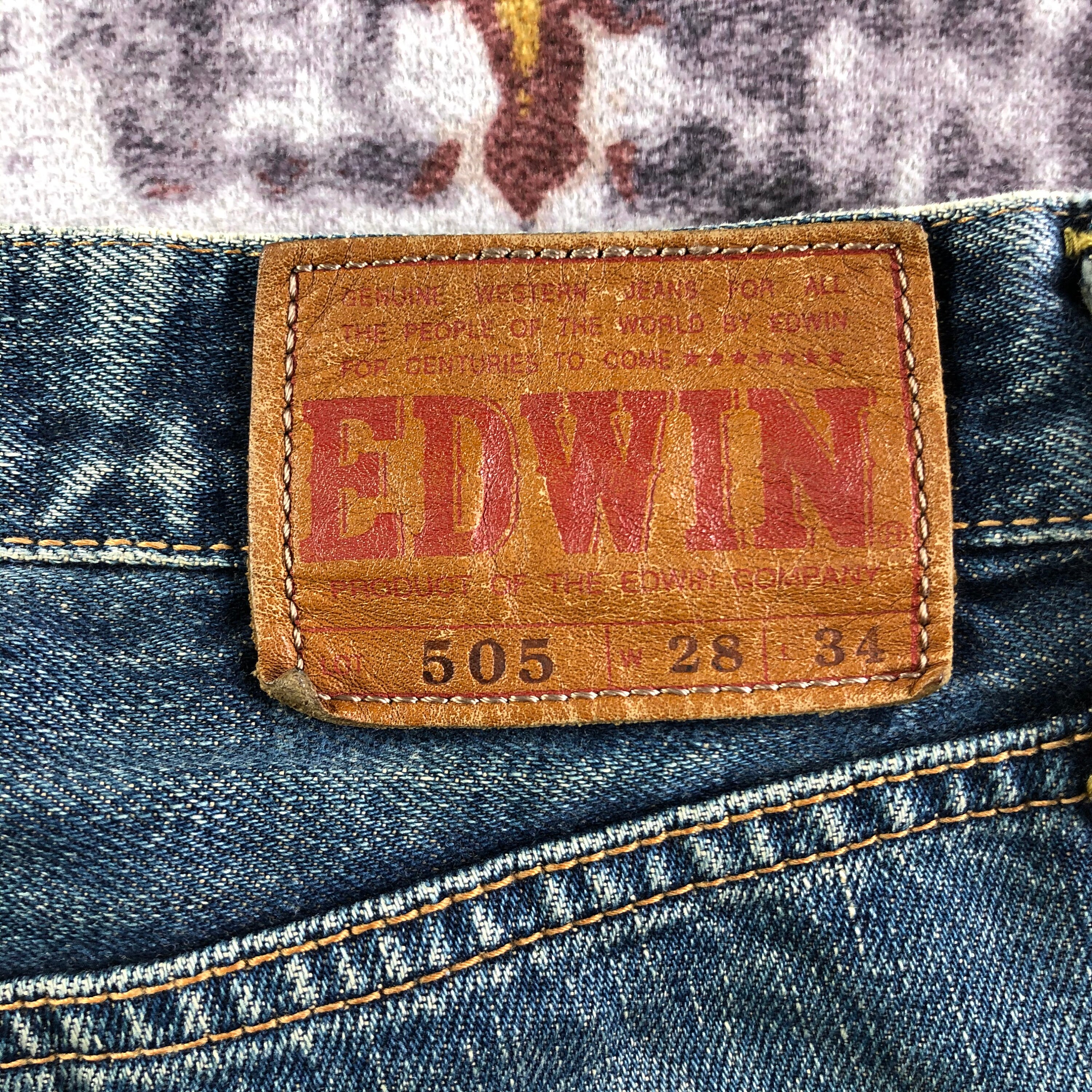 EDWIN 〈SOMETHING〉503看板 Vintage Edwin 505 Selvedge Jeans 29x29, Vintage Edwin Jeans