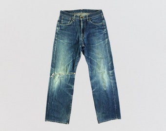 Vintage Redline Blue Wash Edwin 505X Jeans 32x31, Vintage Edwin Jeans, 90s Edwin Selvedge Jeans, Vintage Japan Jeans