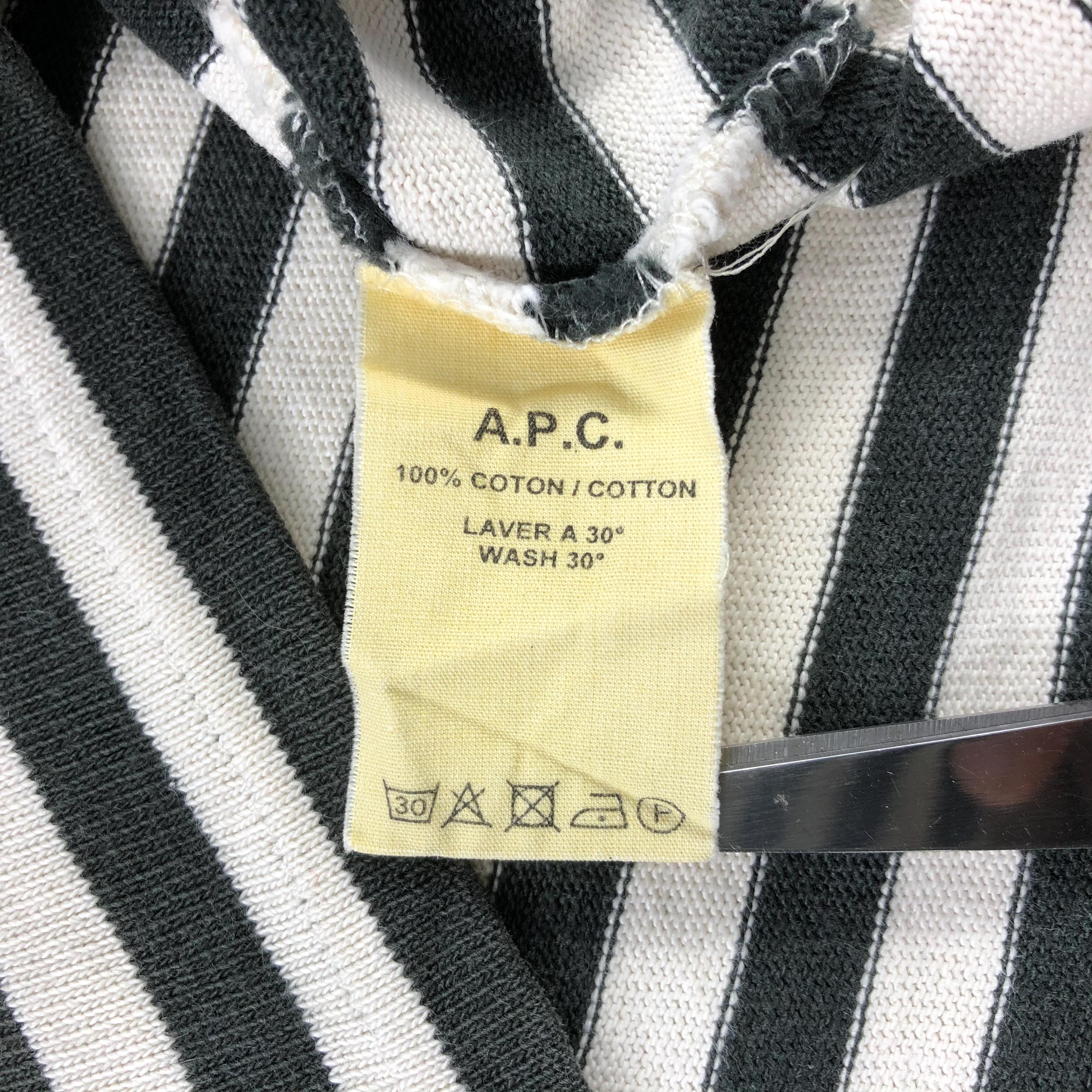 【A. P. C.】Logo Stripe Short Sleeve T-Shirt/全国送料込み Vintage APC Striped Short Sleeve Women T-shirt X Small Women