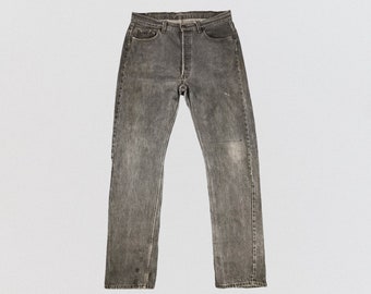 Jeans Levis 501 em tom de terra vintage 80s 35x36, Levis cintura alta, jeans Levis vintage desgastados, jeans mãe de cintura alta, Levis vintage 501