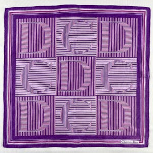 Vintage Christian Dior Handkerchief Retro Cotton Handkerchief Colorful Vintage Hanky Vintage Floral Handkerchief Headscarf Bandana