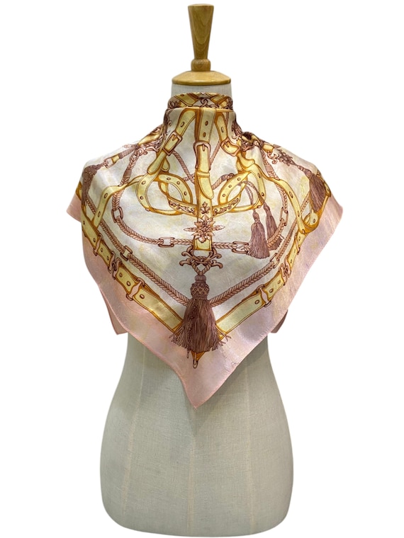 Vintage Silk Scarf, Twill Silk Scarf, Vintage Silk Muffler