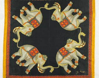 Vintage Jim Thompson Handkerchief Retro Cotton Handkerchief Colorful Vintage Hanky Vintage Floral Handkerchief Headscarf Bandana