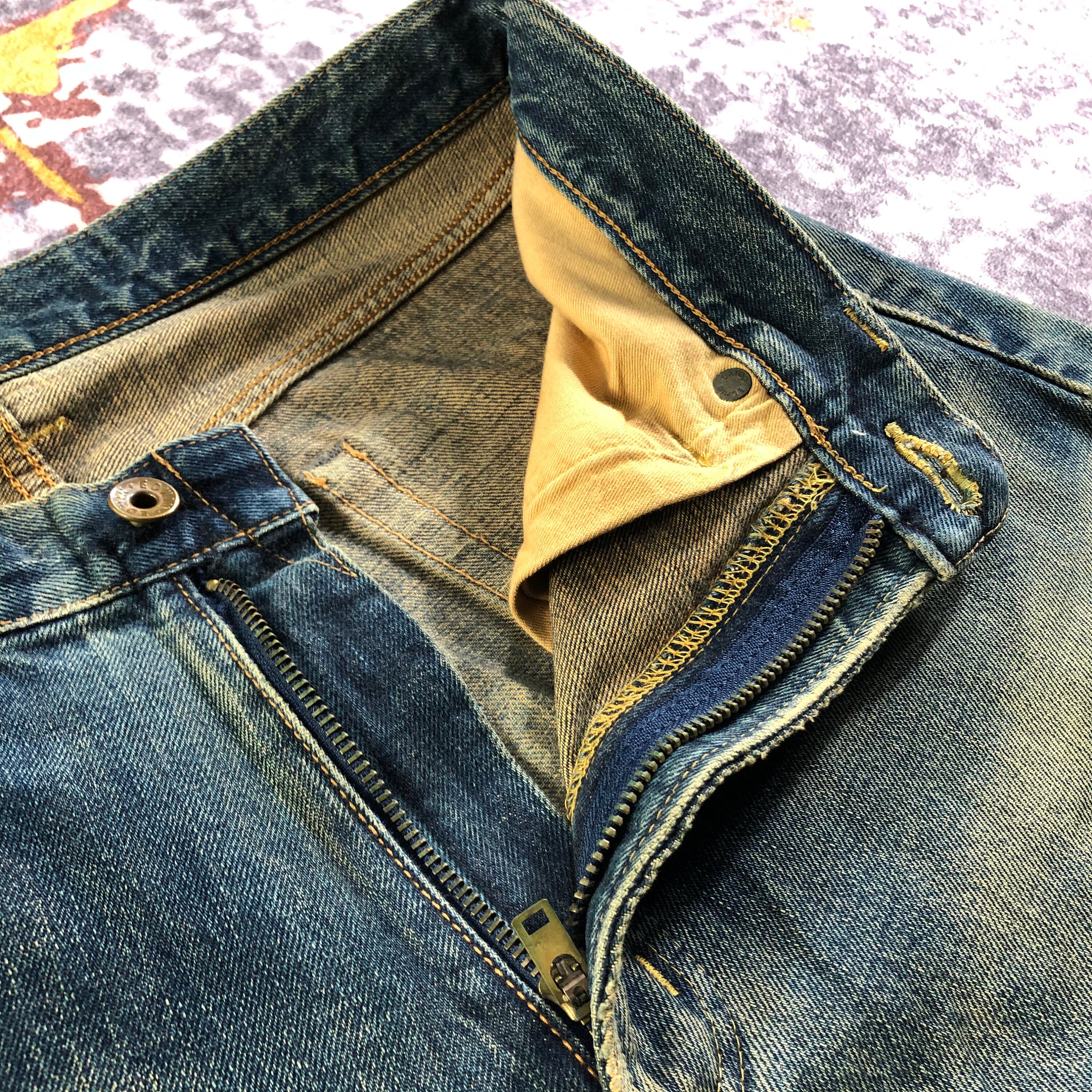 Vintage Distress Edwin 505X Selvedge Jeans 33x31, Vintage Vintage Distress Edwin 505X Selvedge Jeans 33x31, Vintage