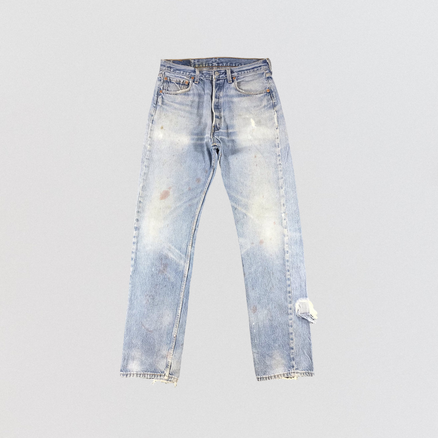 【USA製】90's Levi's 501 Damaged Jeans VINTAGE LEVIS 501 JEANS 1990's SIZE 33X34 W33 L34 MADE IN