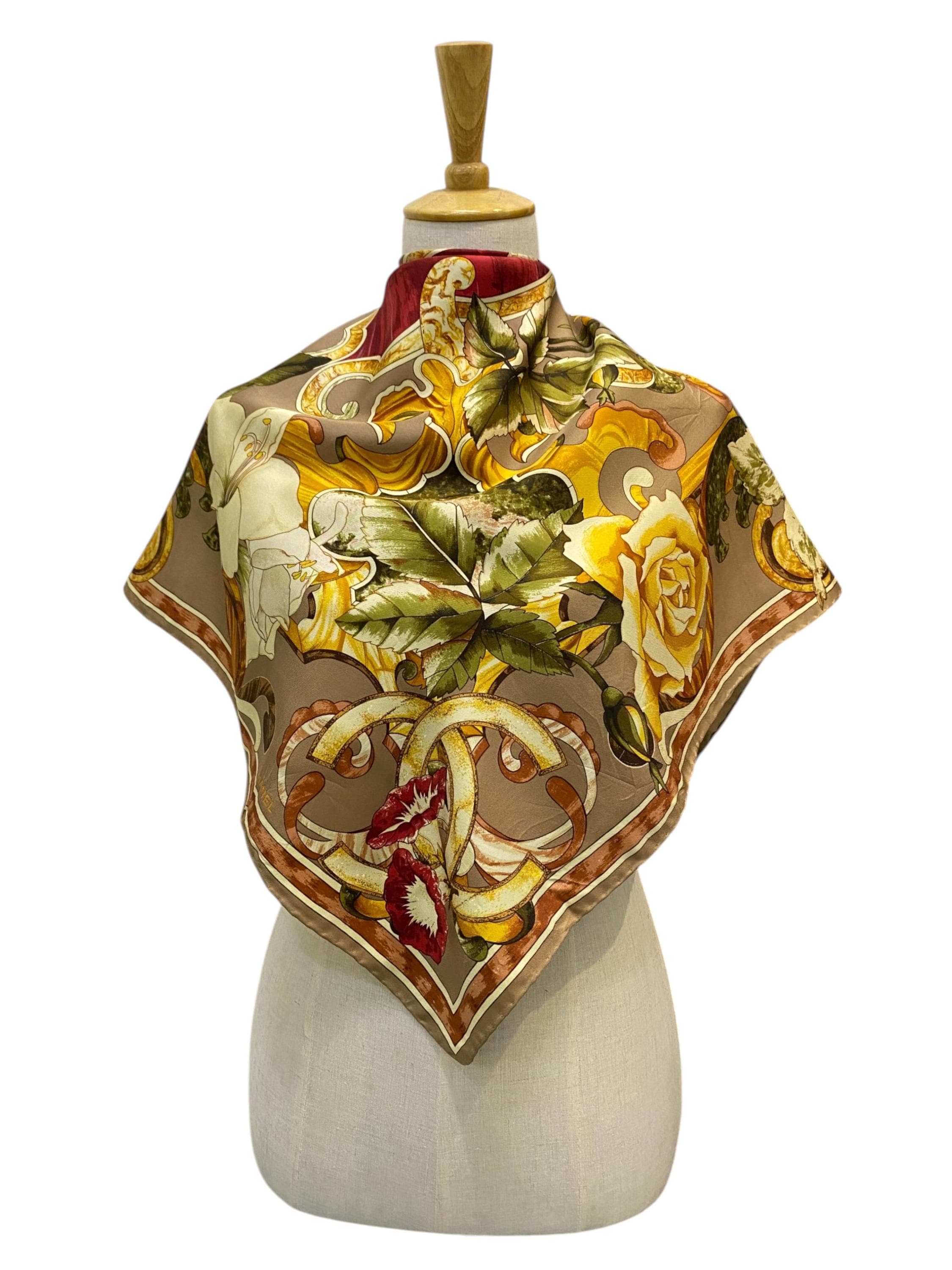 Chanel silk scarf - Etsy 日本