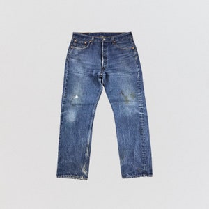 Vintage 90s Levis 501xx Denim Jeans 33x30, Levis High Waist, Distressed Vintage Levis Jeans, High Waist Mom Jeans, Vintage Levis 501