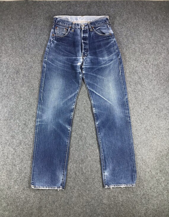 Vintage 90s Blue Wash Levis 501 Redline 