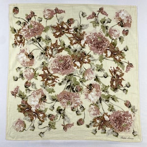 Vintage Ralph Lauren Handkerchief Retro Cotton Handkerchief Colorful Vintage Hanky Vintage Floral Handkerchief Headscarf Bandana