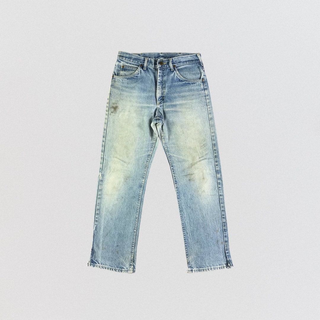 Vintage Light Wash Lee Tapered Jeans - W30 L29 main image 1