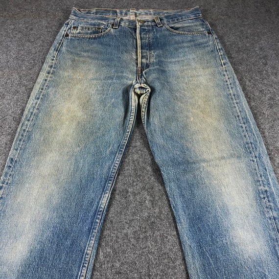 Vintage 80s Light Wash Levis 501 Jeans 32x29, Lev… - image 3