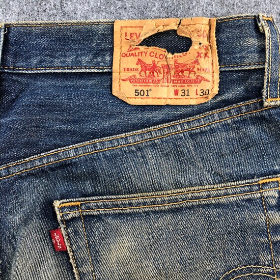 Vintage 90s Rusty Whisker Levis 501 Jeans 32x30, … - image 6