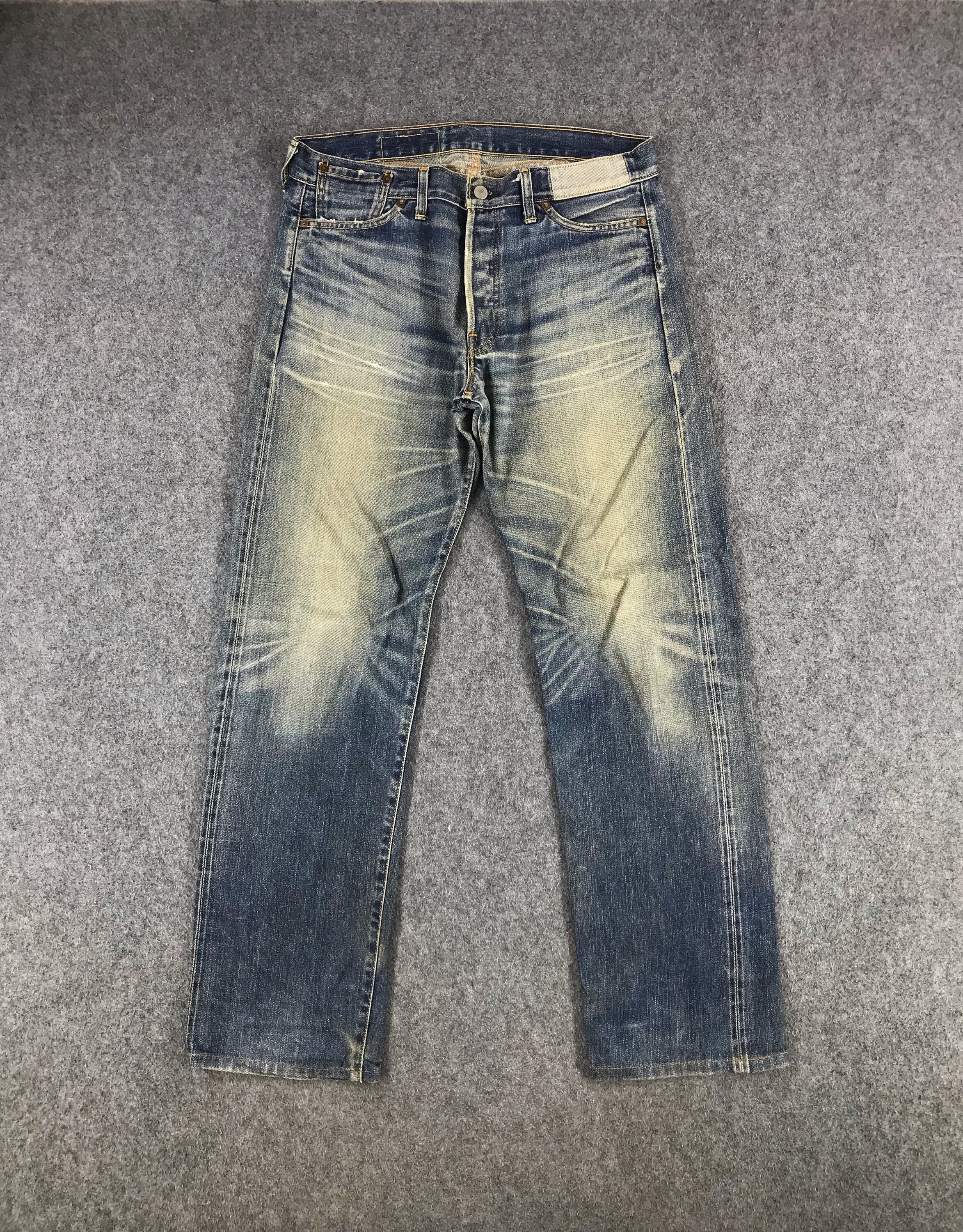 90s Vintage Blue Wash Levis 501 Redline Jeans 35x32 Levis Blue - Etsy