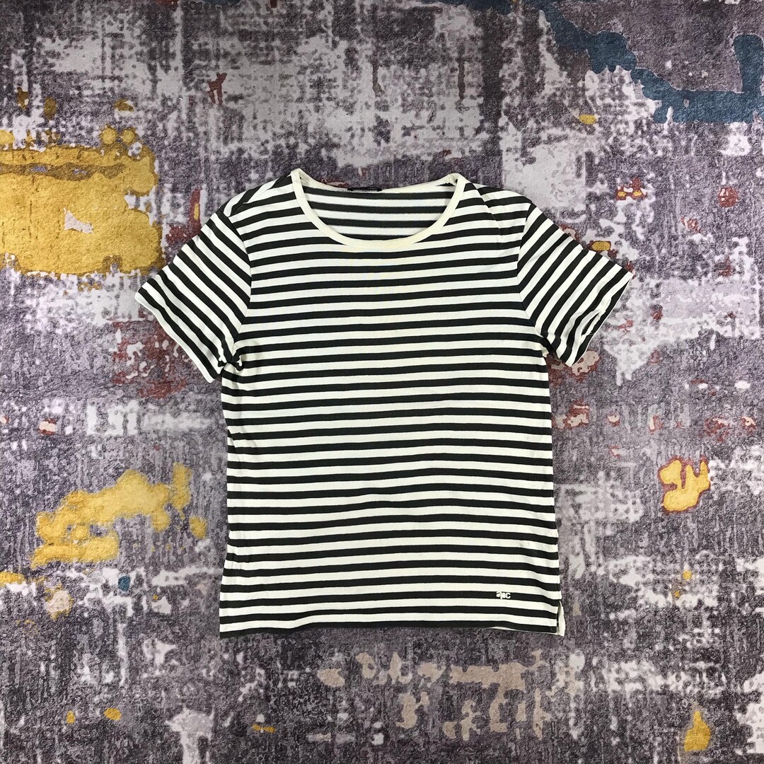 Vintage APC Striped Short Sleeve Women T-shirt X Small Women