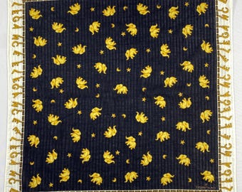 Vintage Elegance S.A. Paris Handkerchief Retro Cotton Handkerchief Colorful Vintage Hanky Vintage Floral Handkerchief Headscarf Bandana