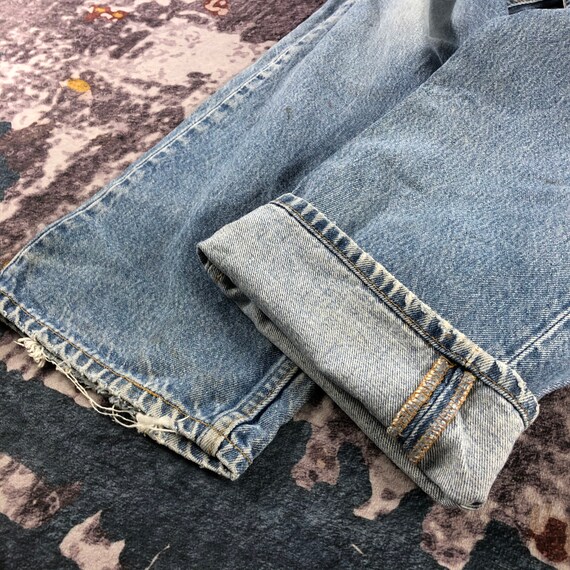 90s Vintage Blue Wash Levis 501 Jeans 37x26, Levi… - image 8