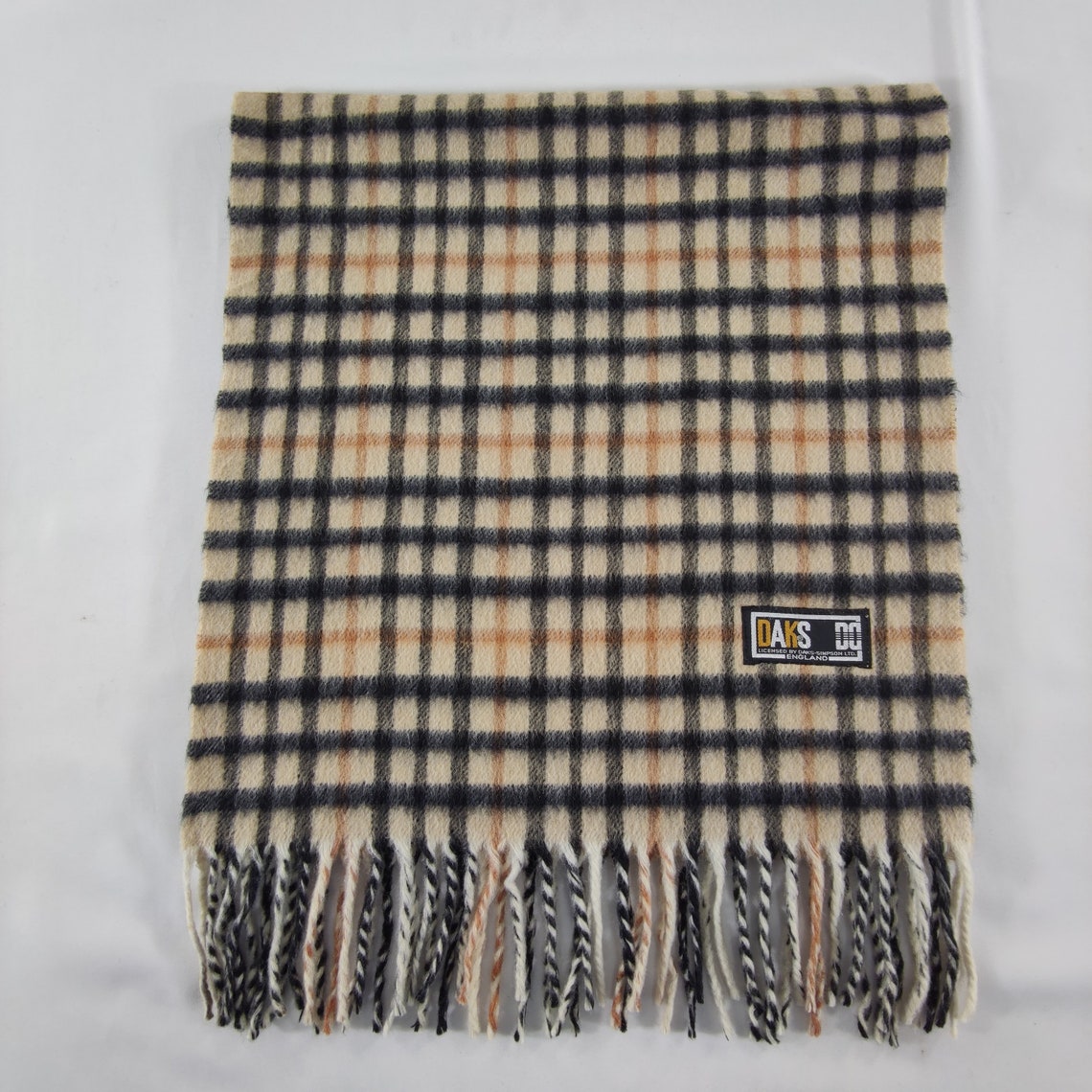 Daks Scarf Muffler Cashmere Wrap Shawl Vintage Accessories Etsy