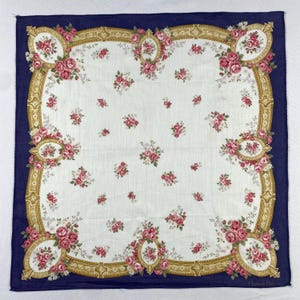 Vintage Christian Dior Handkerchief Retro Cotton Handkerchief Colorful Vintage Hanky Vintage Floral Handkerchief Headscarf Bandana
