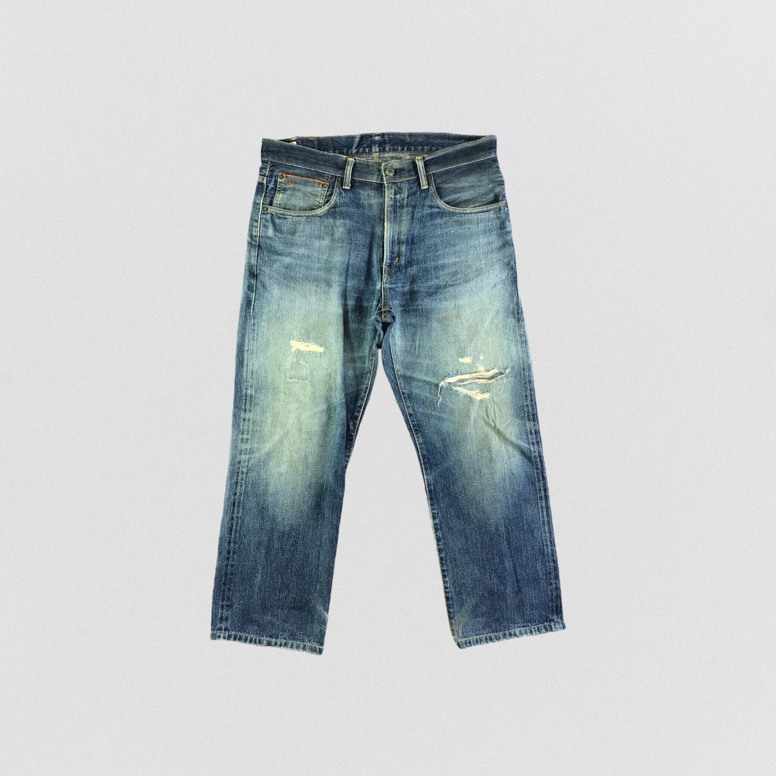 Vintage Blue Wash Edwin 505Z Selvedge Jeans 38x28, Vintage