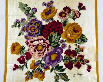 Vintage Jim Thompson Handkerchief Retro Cotton Handkerchief Colorful Vintage Hanky Vintage Floral Handkerchief Headscarf Bandana
