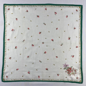 Vintage Christian Dior Handkerchief Retro Cotton Handkerchief Colorful Vintage Hanky Vintage Floral Handkerchief Headscarf Bandana
