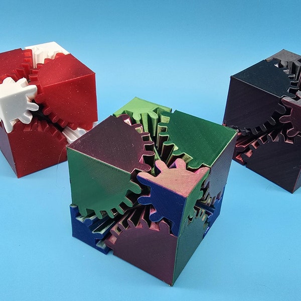 Gear Cube - Hottest Colors -  Articulated Sensory Toy - TARIFF FREE