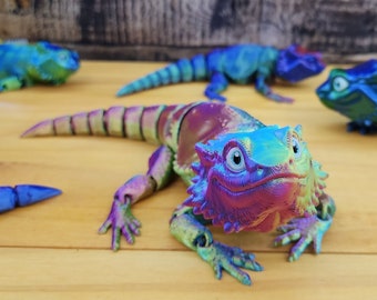 Articulating Bearded Dragon Baby/adult 80 Colors Flexible 