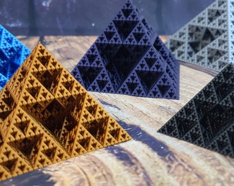 Fractal Pyramid - 1296 total pyramids - Choose size and from 50+ colors - Sierpinski Octahedron