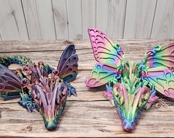 Magic Baby Butterfly Dragon - 2 styles, 3 sizes ea - 80+ Colors -  3d Printed Flexible Sensory Toy