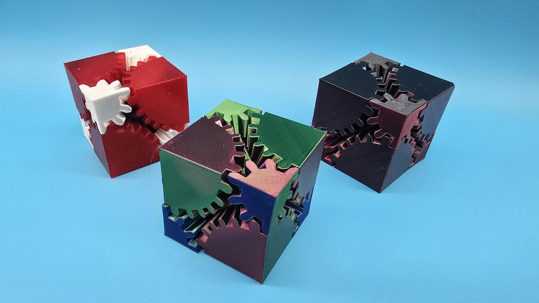 Gear Cube - Hottest Colors - Articulated Sensory Toy - TARIFF FREE - Etsy