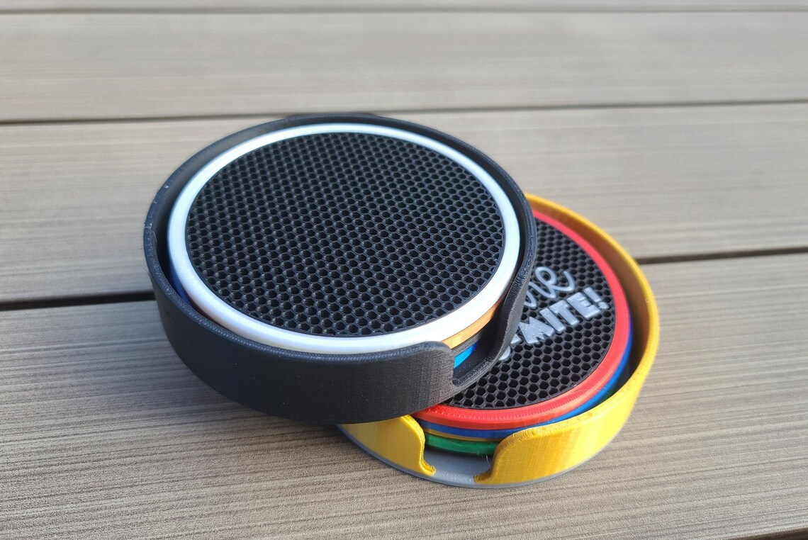 3d Printed Coaster Holder Customizable and Colorful Etsy Canada