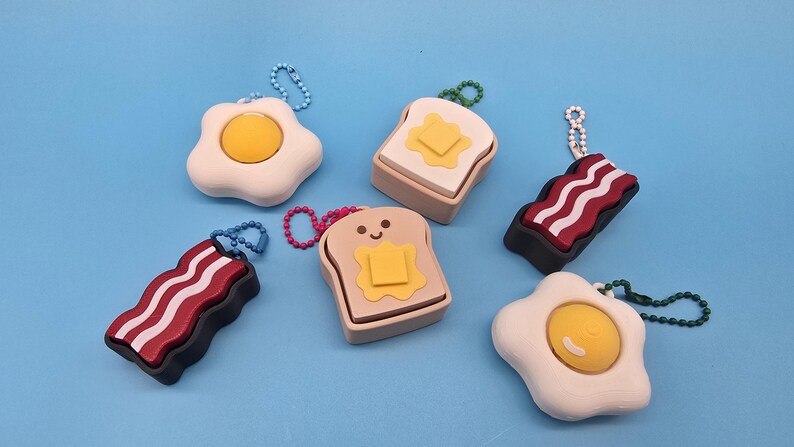Morning Munchies Clicker Keychain | Satisfying Click | Sensory Fidget ...