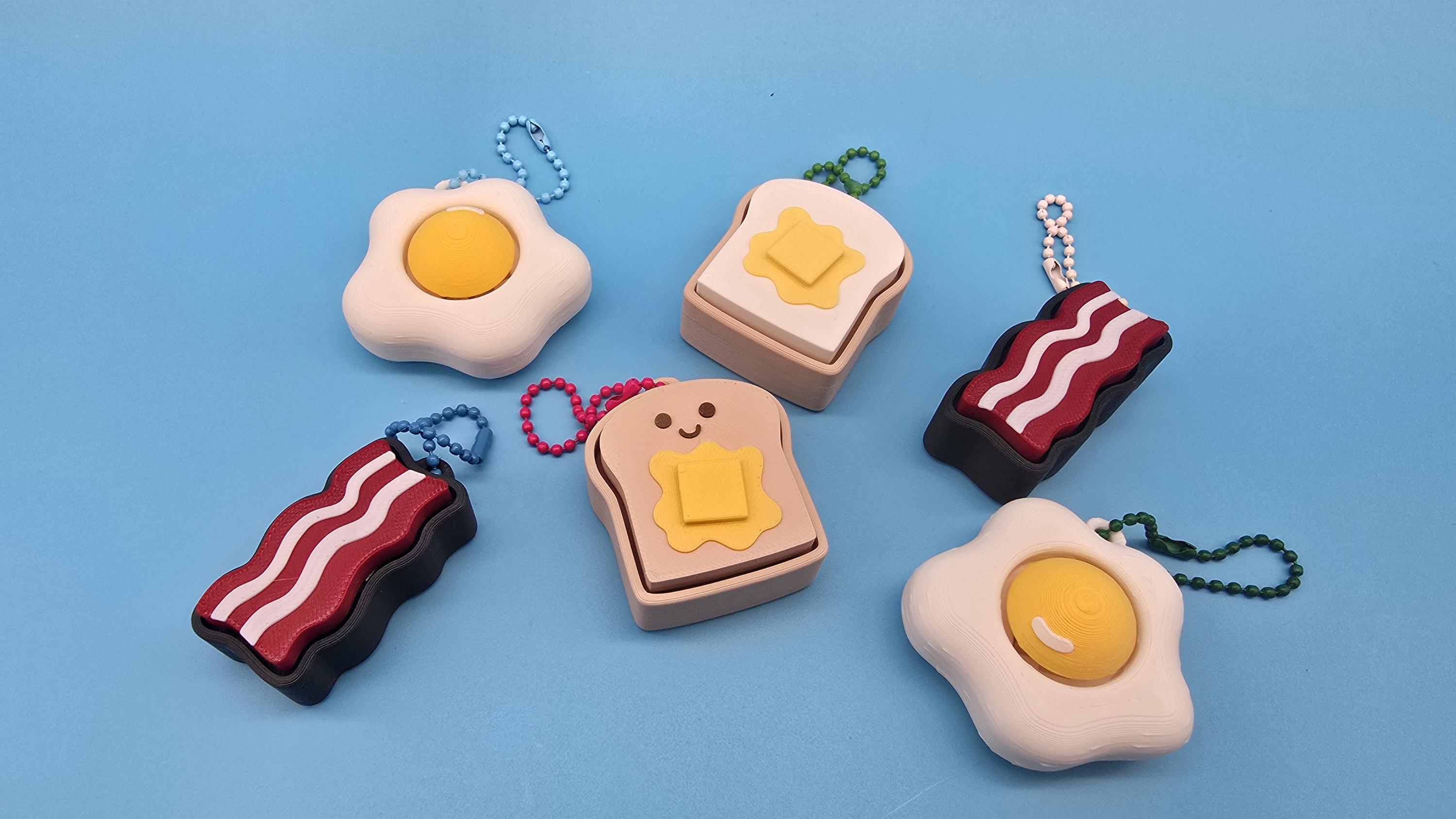 Morning Munchies Clicker Keychain | Satisfying Click | Sensory Fidget ...