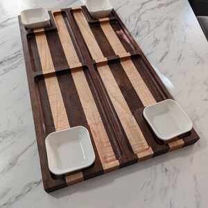 Black Walnut and Maple Cheese/ Chip Tray