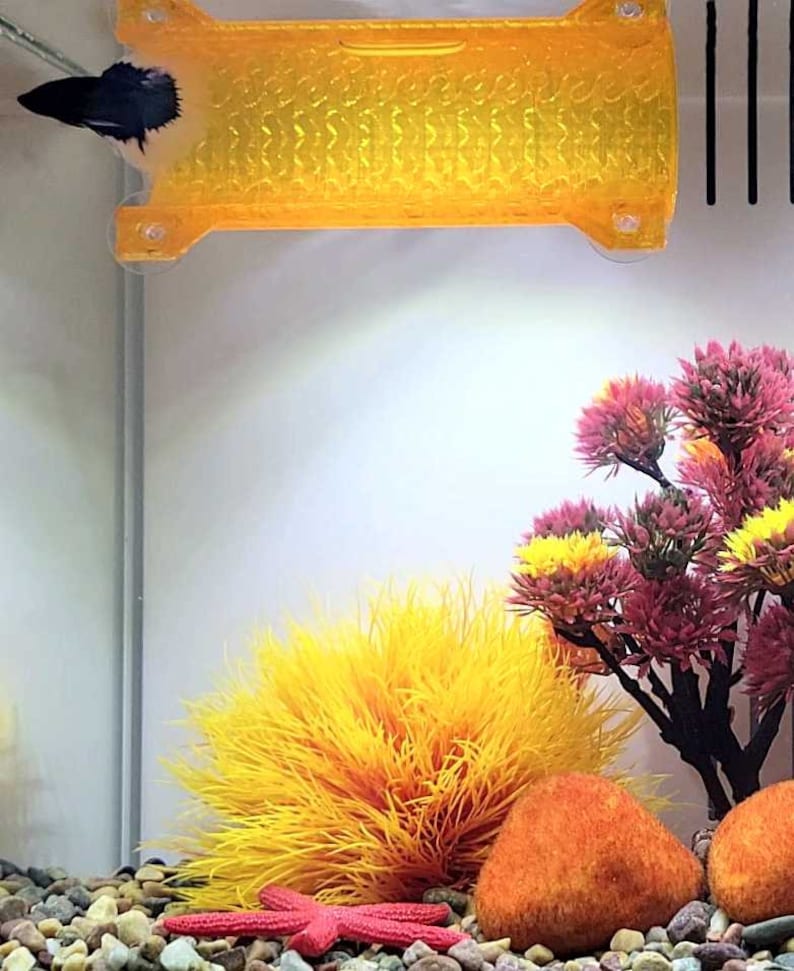 11 colors SeeShelter® Betta Tunnel Gemstone Orange