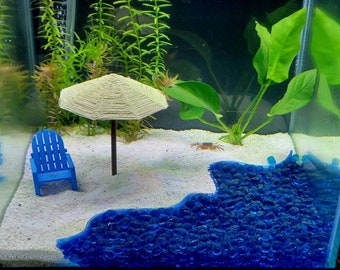SeeScape™ - "Beach" - Gravel Divider Kit -  Fish Tank Decor for Aquariums & Terrariums