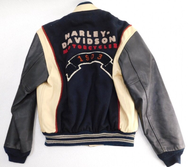 Harley Davidson 50th Anniversary Letterman Jacket | Etsy