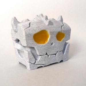 Zelda Bokoblin Truhe &quot;&quot;Yellow&quot;&quot; | 3D Druck Zelda Schädel-Aufbewahrungs-Organisator, Schreibtisch Zubehör, Schmuckschale, Gaming Gadgets, Gamer Geschenk, Cake Topper