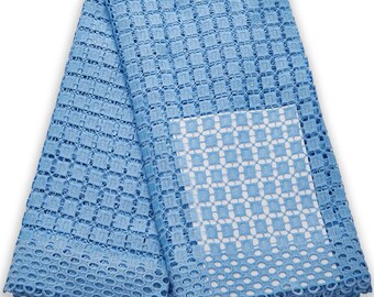 Hochwertige afrikanische Spitze Guipure Cord Spitzenstoff mit Pailletten Nigerianischen Spitze Cord Spitzenstoff zum Nähen, 5 Yards Premium French Lace Fabric