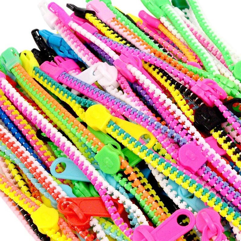 24 pieces zipper bands fidget toys anti stress relaxing adhd Etsy