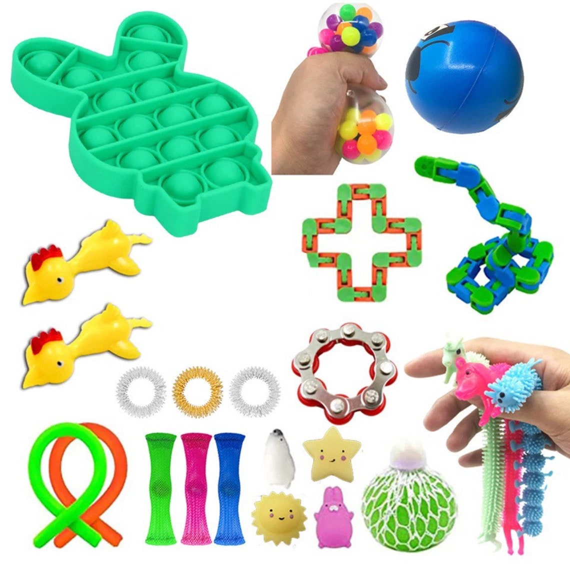 Colorful Fidgets Set Pop it Fidget Toys For Kids/Adults | Etsy