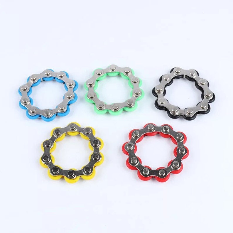 2 pieces set bike chain fidget toy spinner anti stress Etsy
