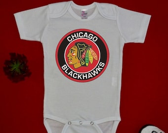 blackhawks baby onesie